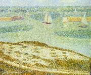 Georges Seurat Einfahrt zum Hafen Port-en-Bessin oil painting